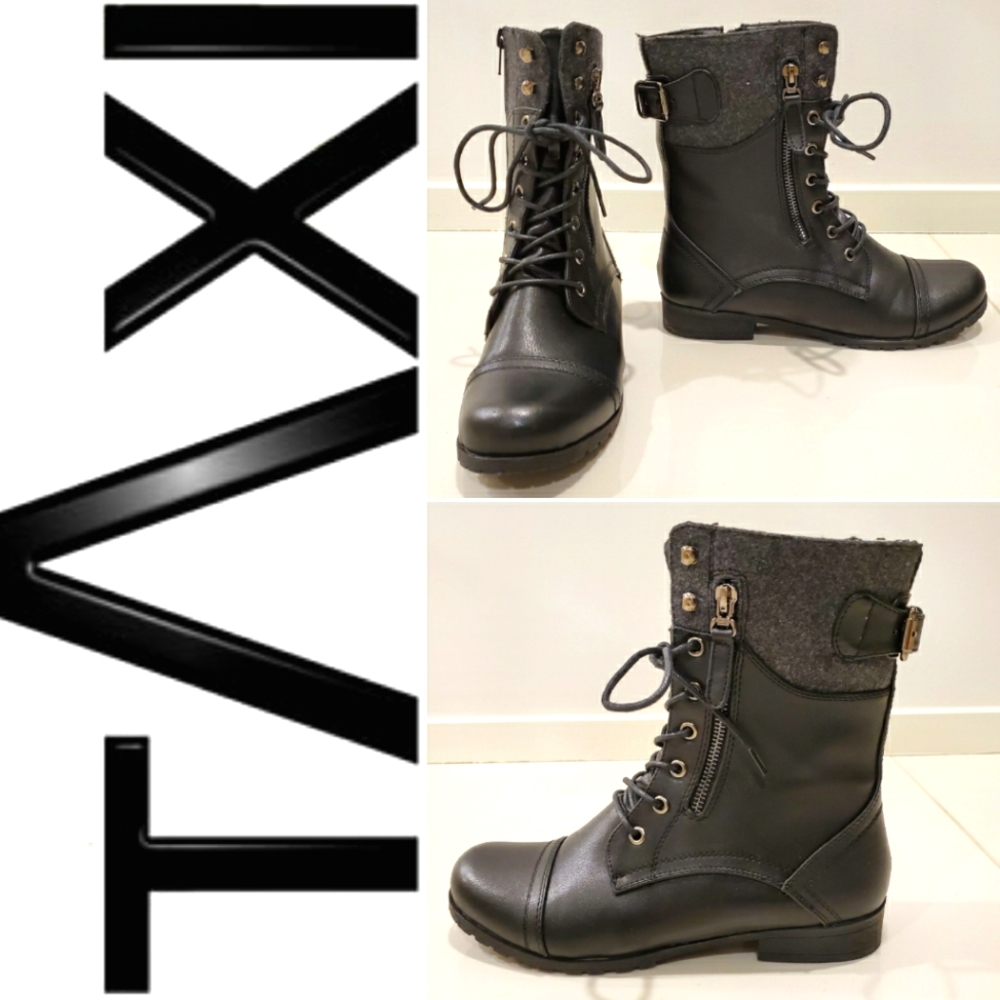 🏞Fleece Lined Vegan Moto Boots